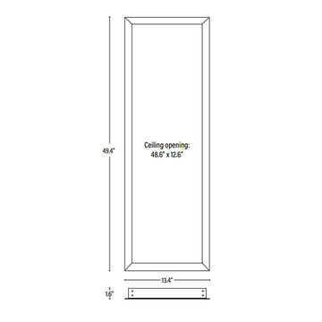 1x4 Flange Kit dimensions